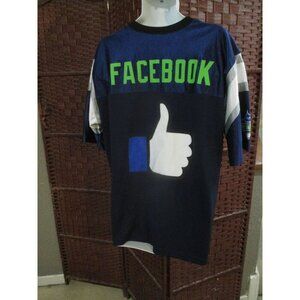 Facebook Football Jersey Shirt Like Button Thumbs Up Adult Large Social Media